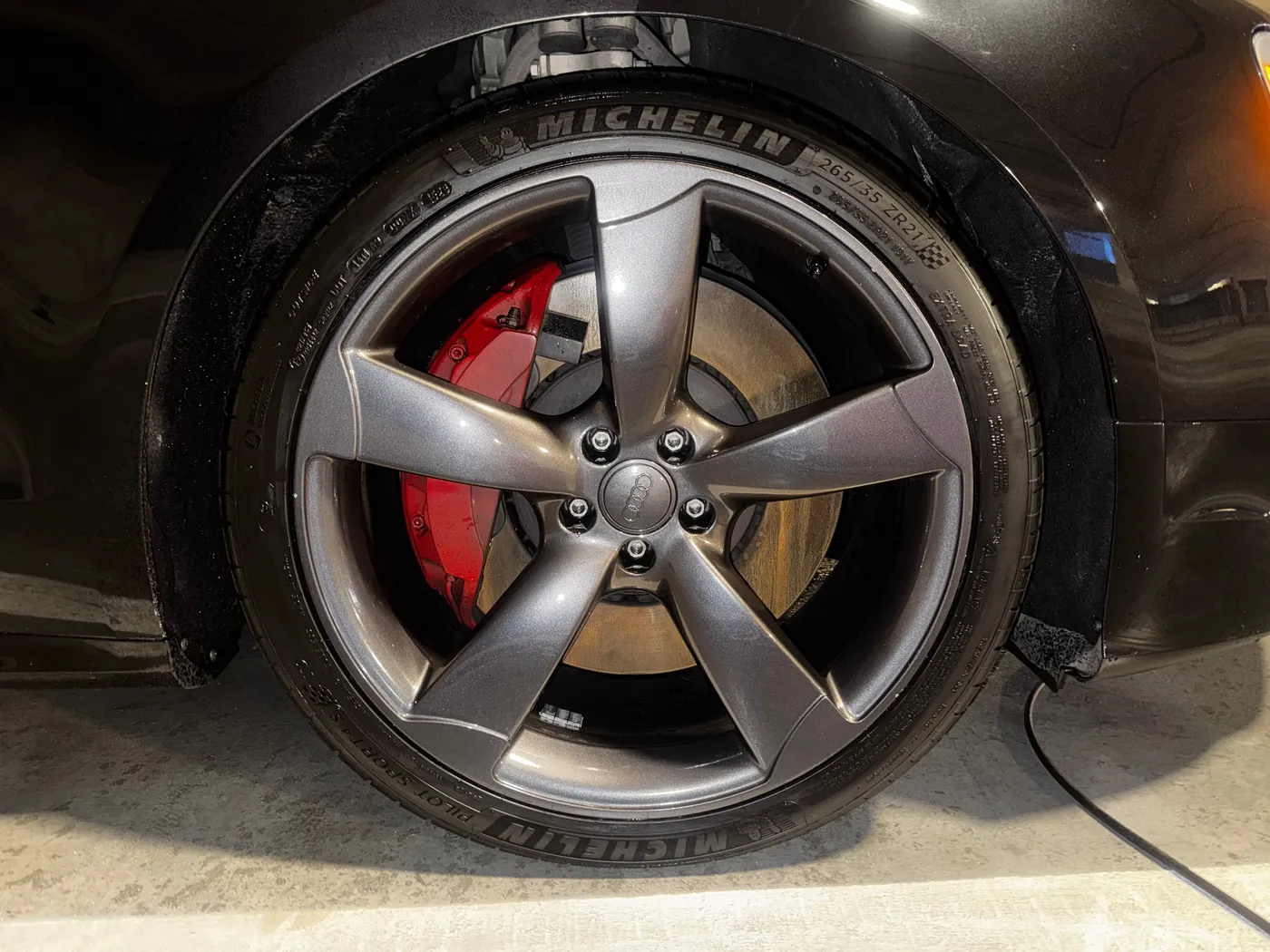 Audi wheel and tire — after
